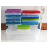 Sterilite 32 Qt Bin & (9) Storage Bins