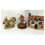 Fall Ceramic Decor & Halloween Light Up Snow