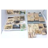 Wood Mounted Red Rubber Stamps - Scenery, Trees