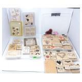 Wood Mounted Red Rubber Stamps - Valentine