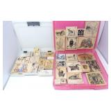 Wood Mounted Red Rubber Stamps - Dogs, Cats &