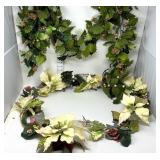 (2) Poinsetta Garlands