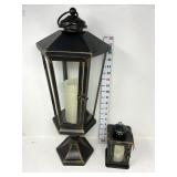 (2) Lanterns w/ Led Candles