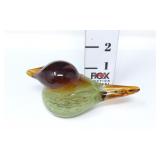 Hand-Blown Art Glass Bird Figurine