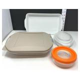 (3) Glass Casserole & Glass Storage Dish