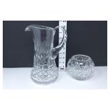 Crystal Water Pitcher & Bud Vase
