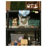Storage Rack w/ Moss Tree Wrap, Plant Decor