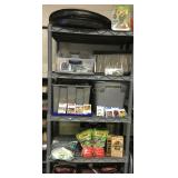 Storage Rack w/Seeds, Nozzle,Compost etc