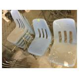(6) Virco Plastic Chairs - Blue