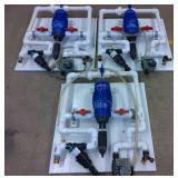 (3) Dosatron D14MZ2 inline injectors w/ timers