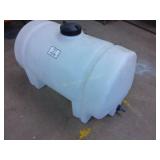 Plastic 65 gal. horizontal leg tank with fitting