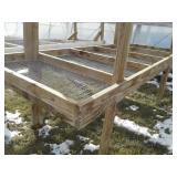 (4) Wood w/Wire Greenhouse Tables