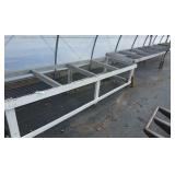(4) Wood w/Wire Greenhouse Tables- 3