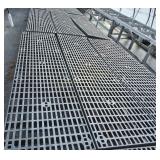 (6) Black Plastic Garden Tables - 7