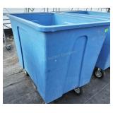 Large Blue Plastic Rolling Cart