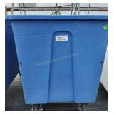 Large Blue Plastic Rolling Cart