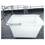 White Rolling Cart w/ Handle