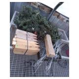Lighted Christmas Garland-Stakes
