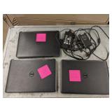(3) Dell Lattidude Laptop Computers, see photos