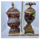 (2) Decorative Containers w/Lids