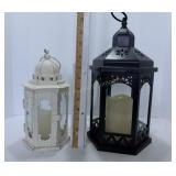 White Metal, Black Plastic Lanterns
