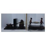 Monkey Bookends & Metal Decor