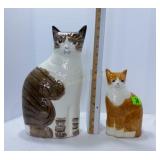 (2) Glass Cats