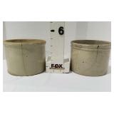 (2) Stoneware Crocks As-Is