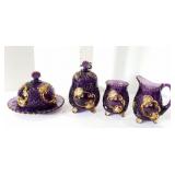 Elegant Amethyst w/Gold Trim Serving Pieces