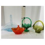 Fenton & Other Glass Baskets