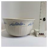 Stoneware Mixing Bowl w/Blue Design