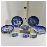 Blue Denmark & Norway Plates-B&G-Copenhagen