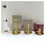 Baldwin Brass Saucer Base Candlesticks