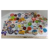 Political & Various Pin  Back Buttons