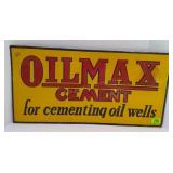 Vintage Oilmax Cement Metal Sign