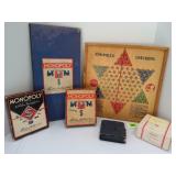 Vintage Games-Monopoly, Checkers, Chinese