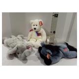 (3) Ty Beanie Babies with Flags