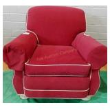 Taylor King Overstuffed Suede Chair