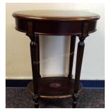 Decorative Small End Table w/Glass Top