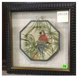 Framed Parrot Plate
