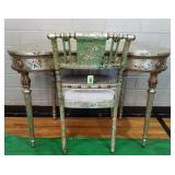 French/Victorian Style Decorative Painted Desk &