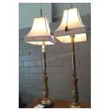 Pair Side Candlestick Table Lamps