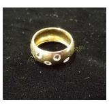 14KT Milor Band with Stones (1) Stone Missing