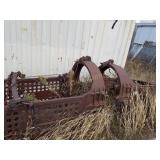 Dragline bucket, left one in photo