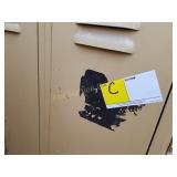 Vintage 3 door metal coat locker LOT C