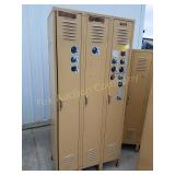 Vintage 3 door metal locker TALL LOT E