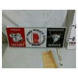 Tecumseh lighted sign