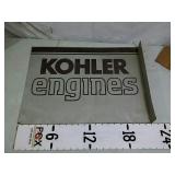 Kohler Engines flag sign, double sided, bent and