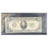 1934 $20 bill green seal