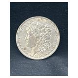 1896 Morgan silver dollar
